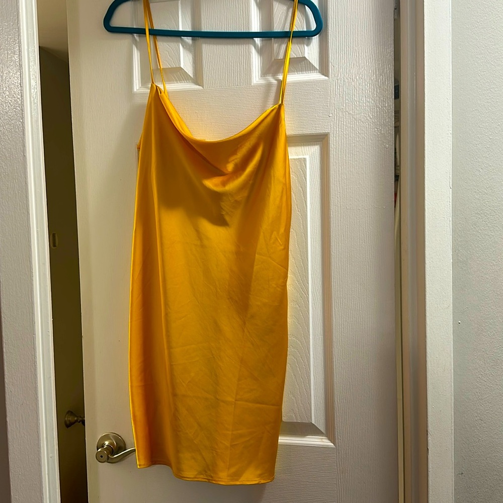 Muatard Slip Dress
